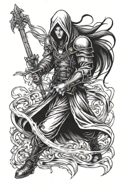 Hooded Death Is Waltzing Hand To Hand With Sephiroth From Final Fantasy 7
