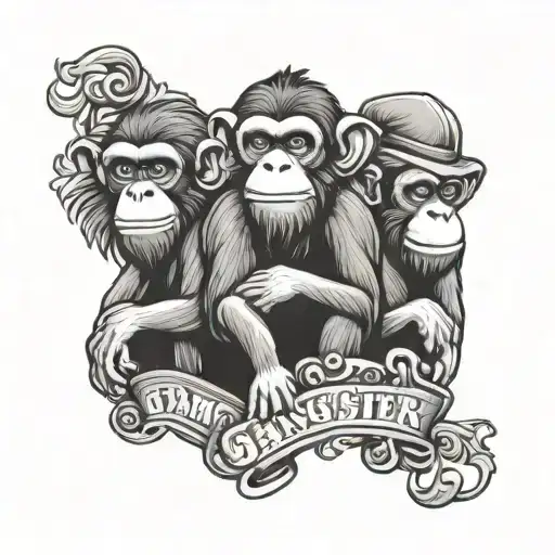 3 Monkeys Of Gangster Wisdom
