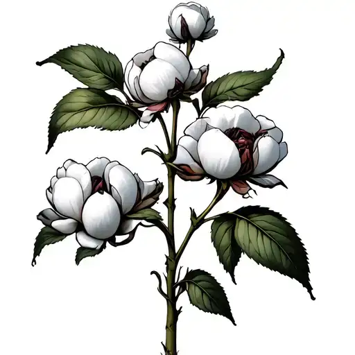 Cotton Plant With Torns Rose