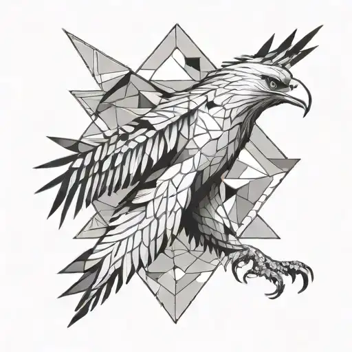 Eagle In Flight Geometric Triangles