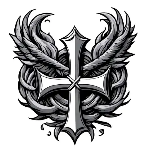 Templar Cross Intertwined