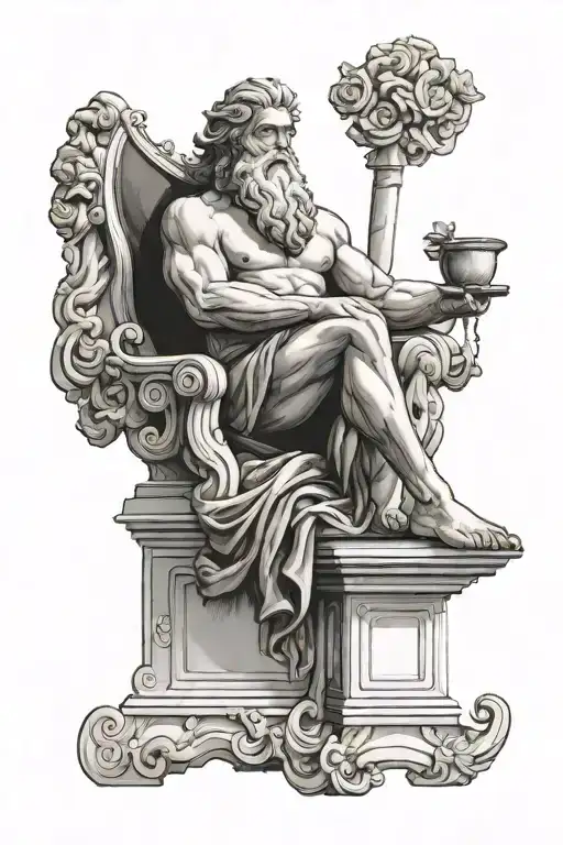 Zeus Sitting Atop