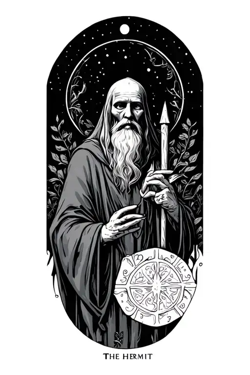 The Hermit Tarot Card