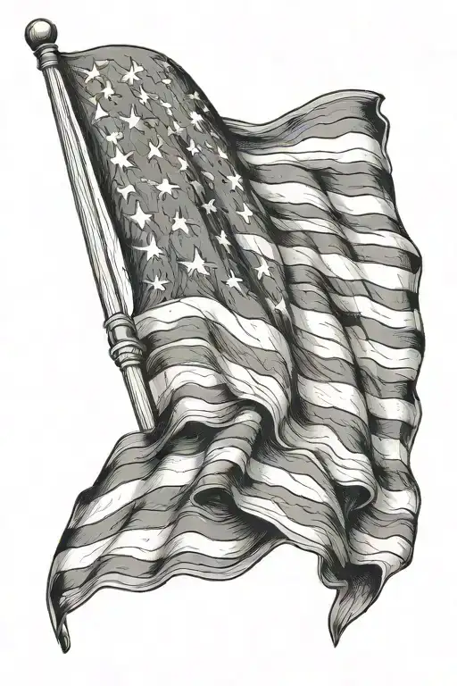 American Flag Waving