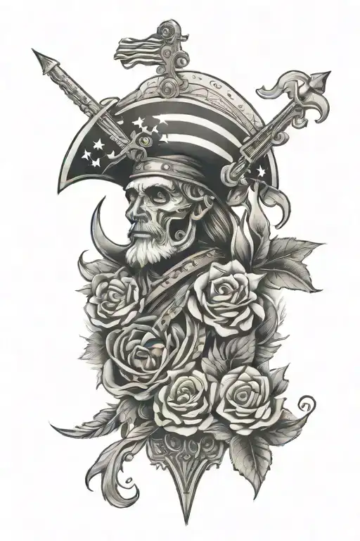 America Traditonal Black Grey