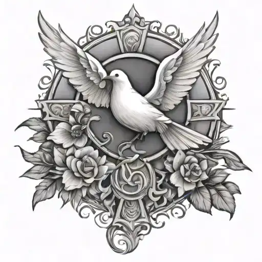 Dove Cross And Sunshine