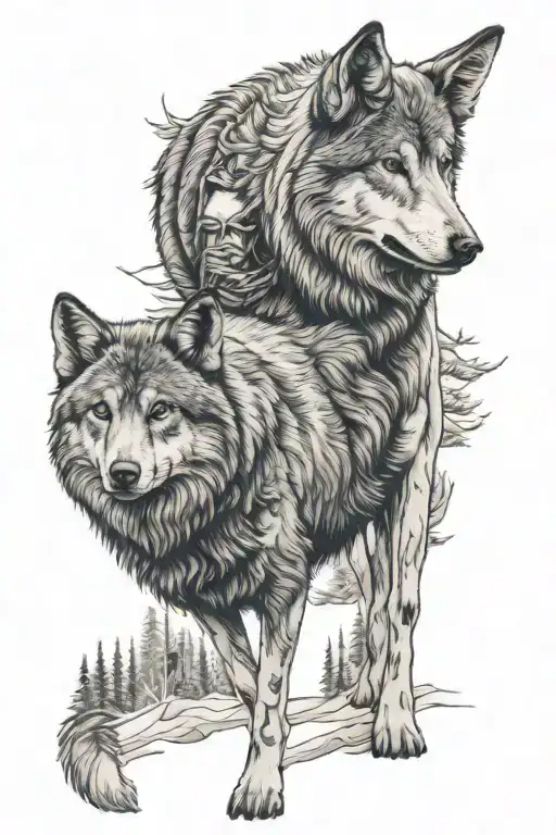 Finnish Tuomikokirkko With Finnish Lapland Shepherd