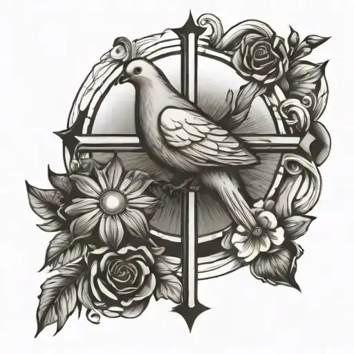 Dove Cross And Sunshine