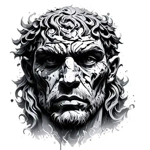 Stone Man Face Fantasy