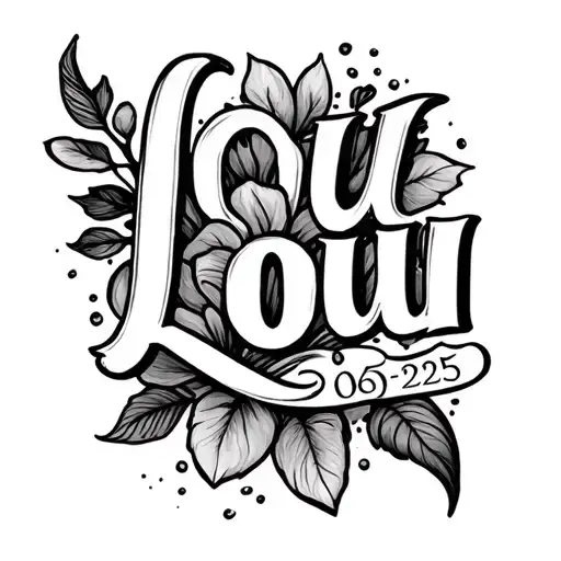 Words 'Lou' With Date '06-05-2025'