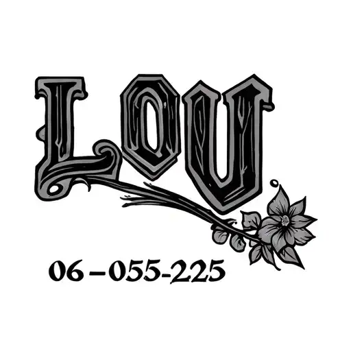 Words 'Lou' With Date '06-05-2025'