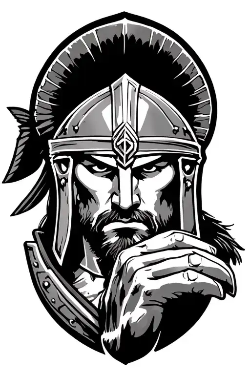 Spartan Warrior Holding