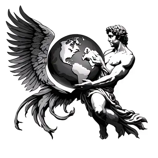 Atlas Greek God Holding World