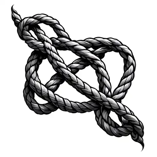 Vegvisir And Nautic Ropes With A Knot Intertwined