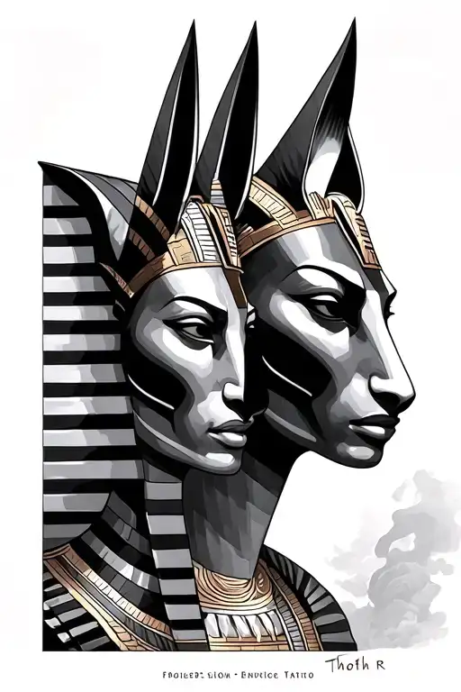 Thoth Ra Anubis Side By Side