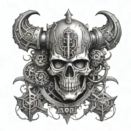 Shoulder Tattoo Adeptus Mechanicus Logo From Warhammer 40K
