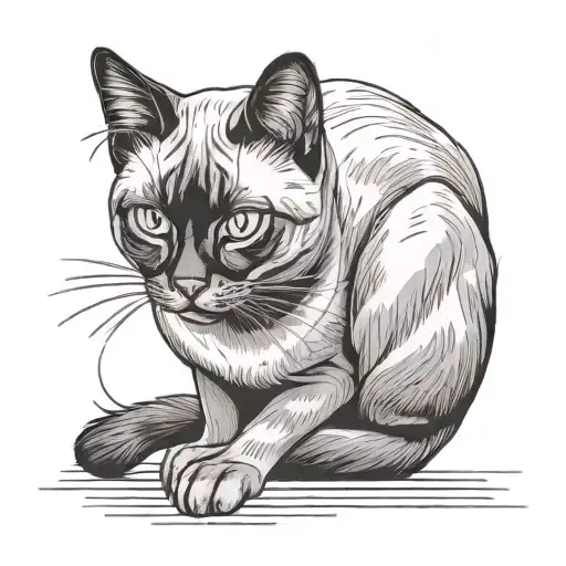 Siamese Cat Sitting