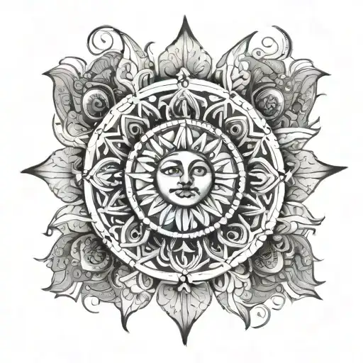 Sun And Moon Mandala
