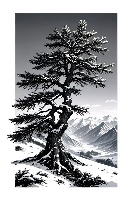 Mountains Snow Pinetree Olivetree