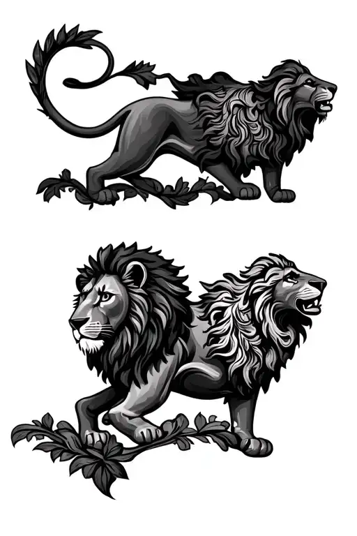 Punjab Map With Lion Inside