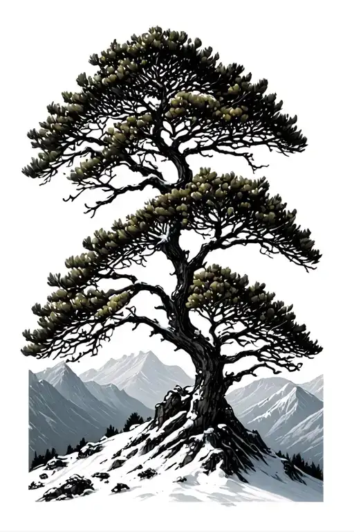 Mountains Snow Olivetree