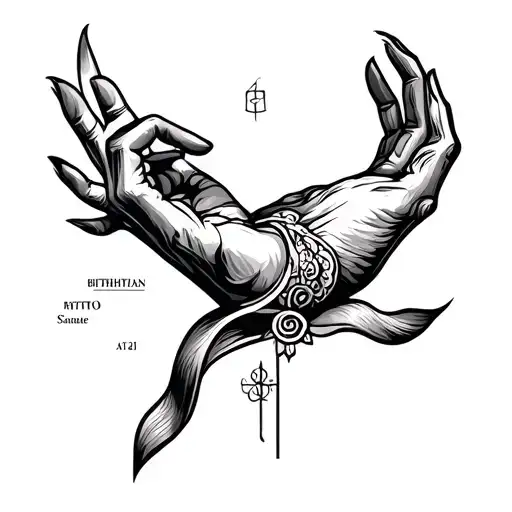 I Want Tatto Idea Which Is On Hand And Included Sanatan Symbol And Birthdate And Birthtime In It