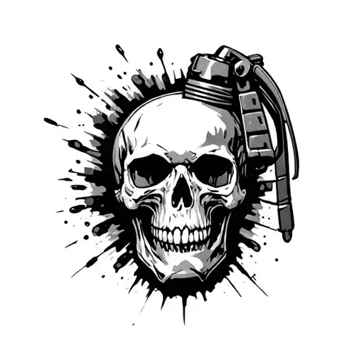 Grenade Exploding Skull