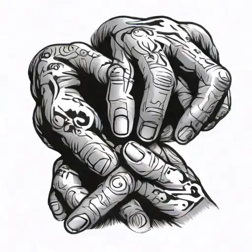 Mother Touch Boy Hand Holding