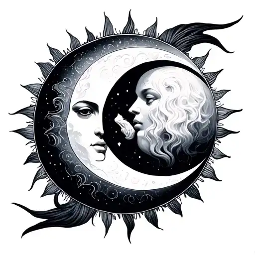 Sun And Moon Intertwined