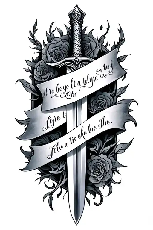 Long Sword With Quote Inside