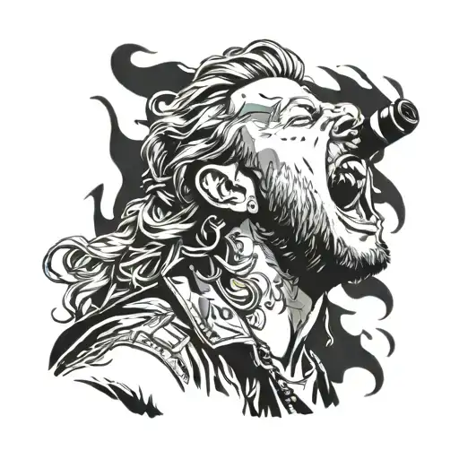 Layne Staley From Alice In Chains Screaming Into The Mic