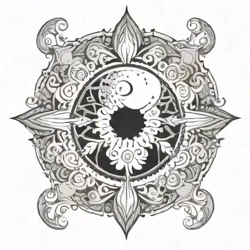 Hippy Moonlight Circular Pattern Forming The Shape