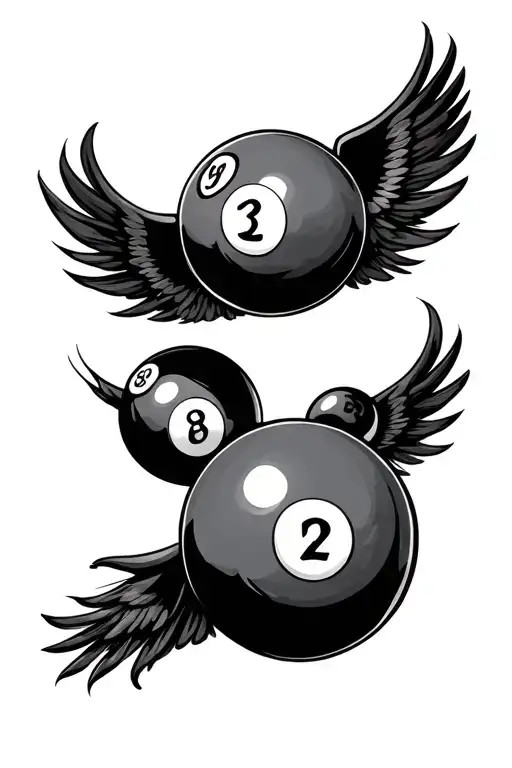Billiard Ball Eight Flying