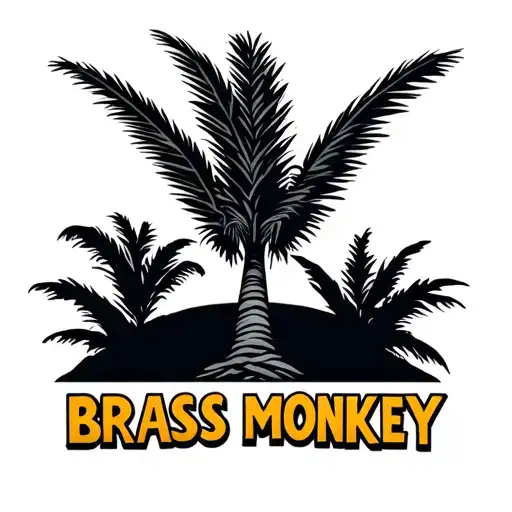 Palm Tree With Brass Monkey Written Underneath