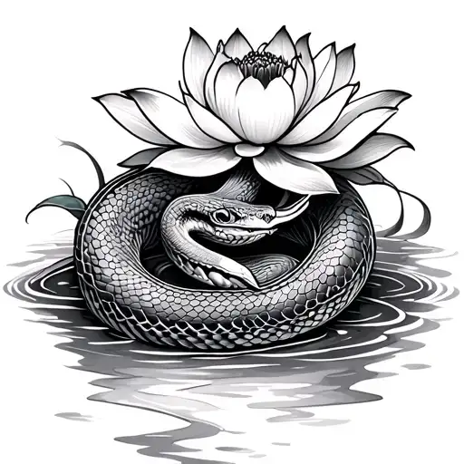 Snake And Lotus