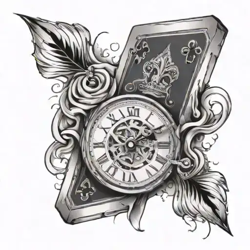 Ace Card And Clock Melting