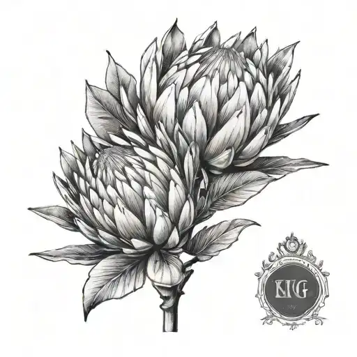 King Protea With A Date Of Some Kind