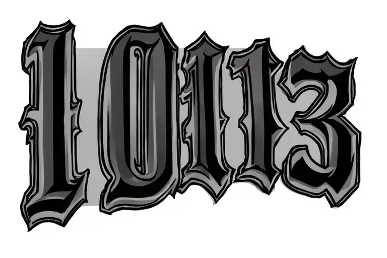 Roman Numbers Across A Peck Tattoo Of Western