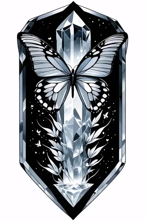 Quartz With Butterfly Ascending Into Heaven