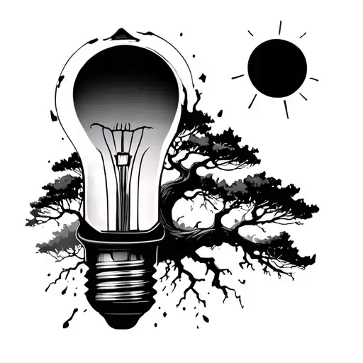 Tree Breaking Out Of A Light Bulb