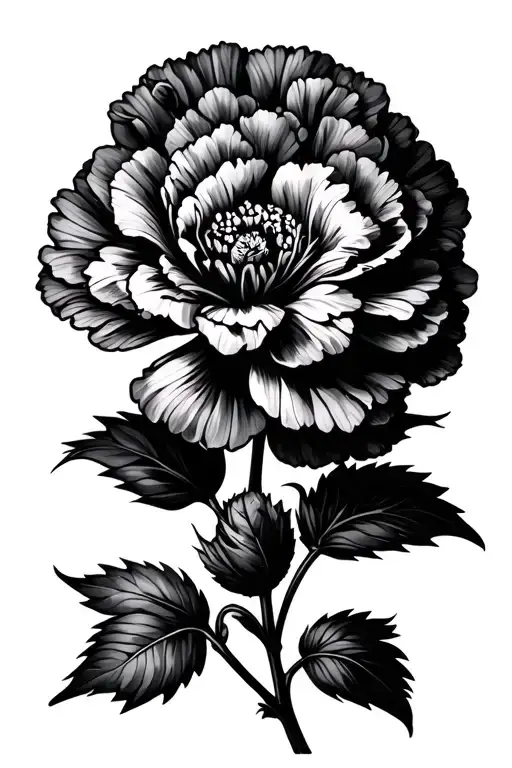 Carnation Flower With Tiger