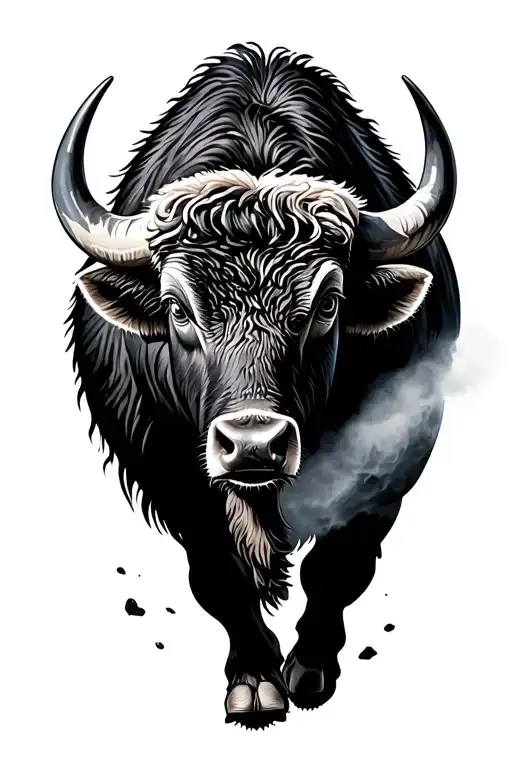 Buffalo Side View Running