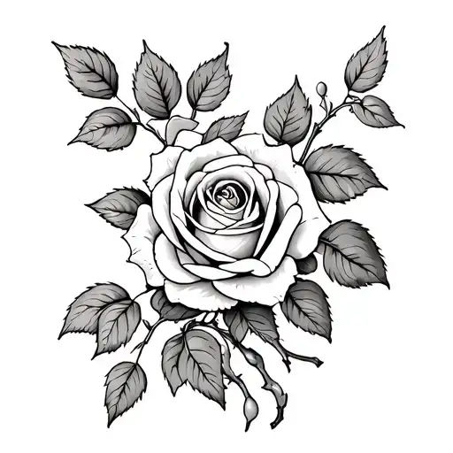 Roses With Vines With Dates Arranged