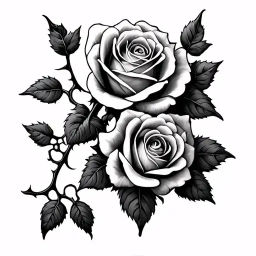 Roses And Vines With Thorns