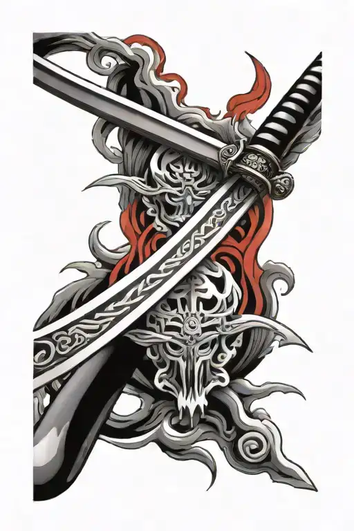 Red Flame Katana