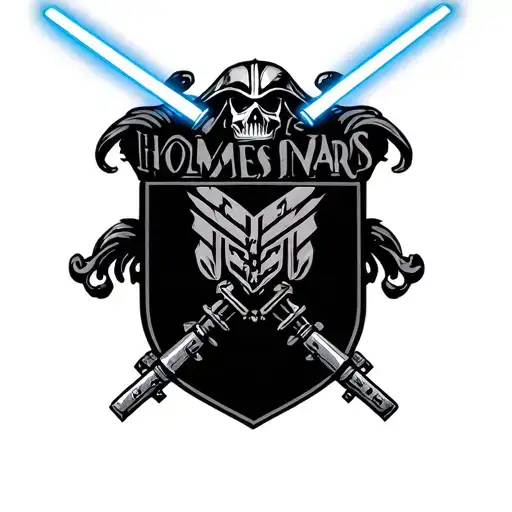 Holmes Family Coat Of Arms Star Wars Style With Light Sabers