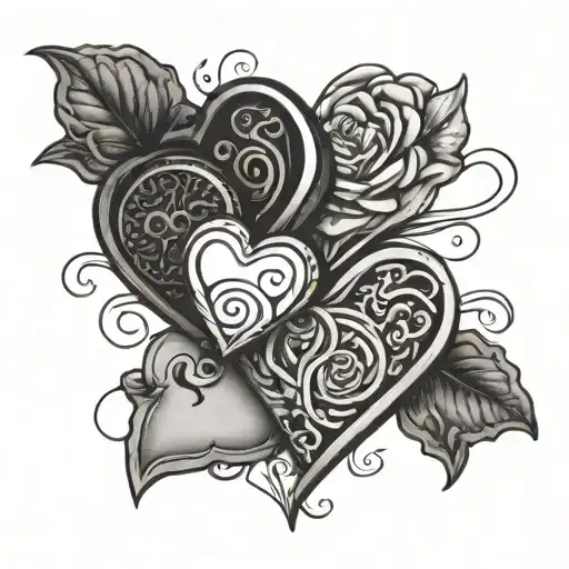 Names Intertwined Hearts Oreo And Bea