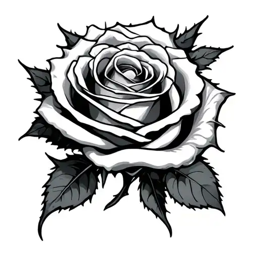 1 Rose With Thorns Wrapped