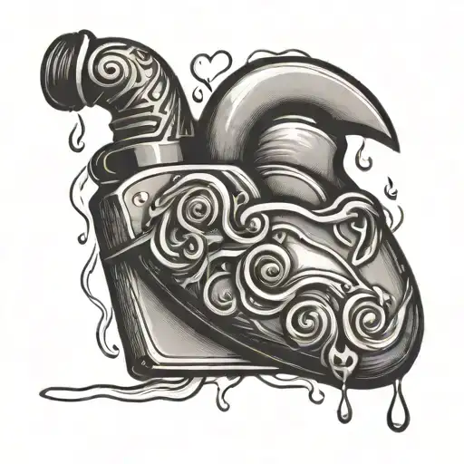 Heart And Zippo Lighter