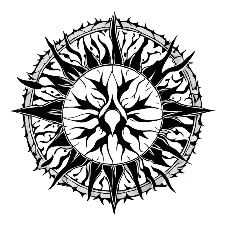 Nordic Tattoo Back Tattoo Symbols And Black Sun